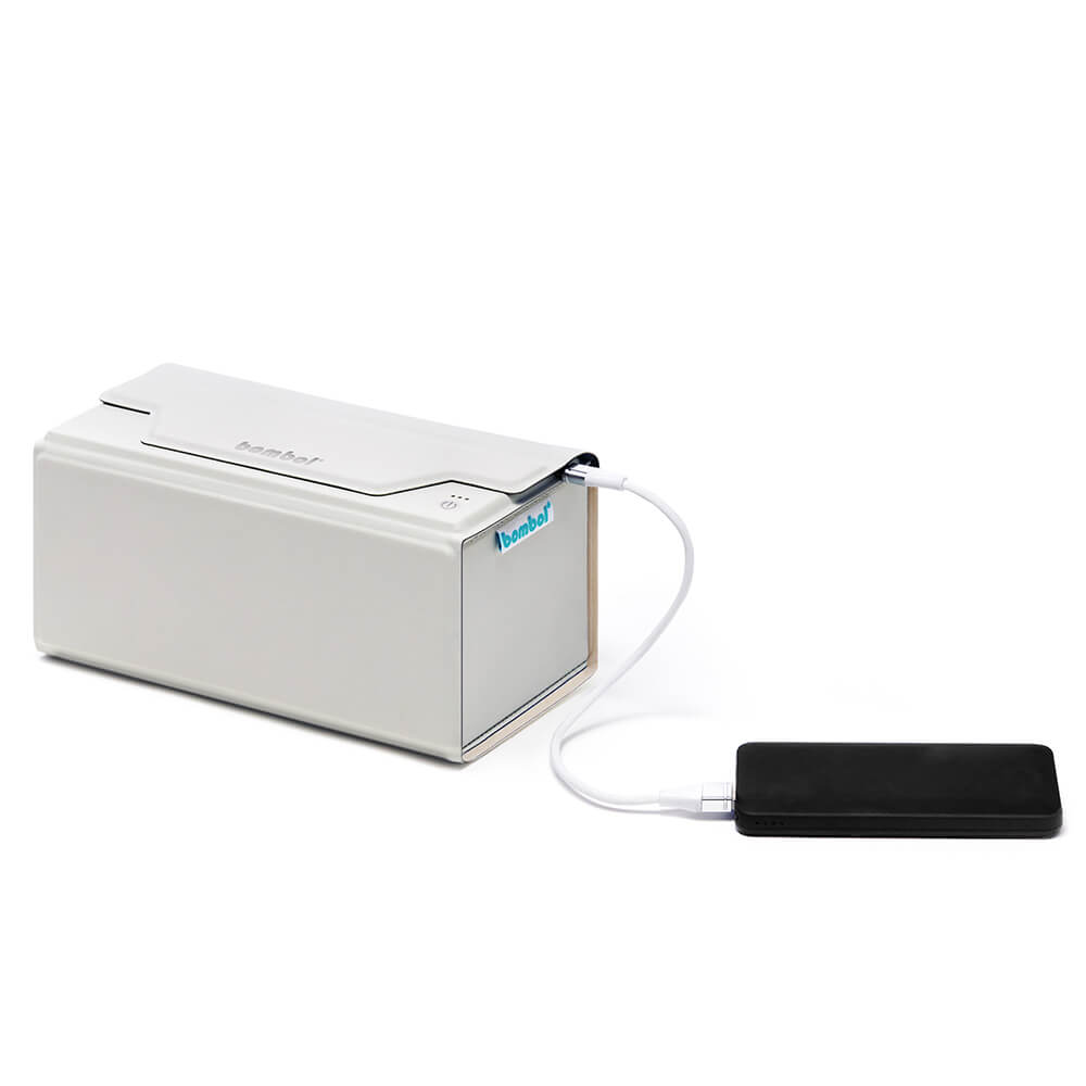 Bombol Blast UV Disinfector power bank USB-C bolt white